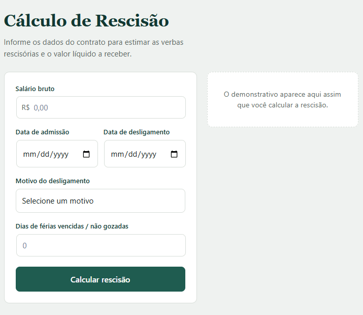 Como Usar a Calculadora de Rescisão de Forma Simples