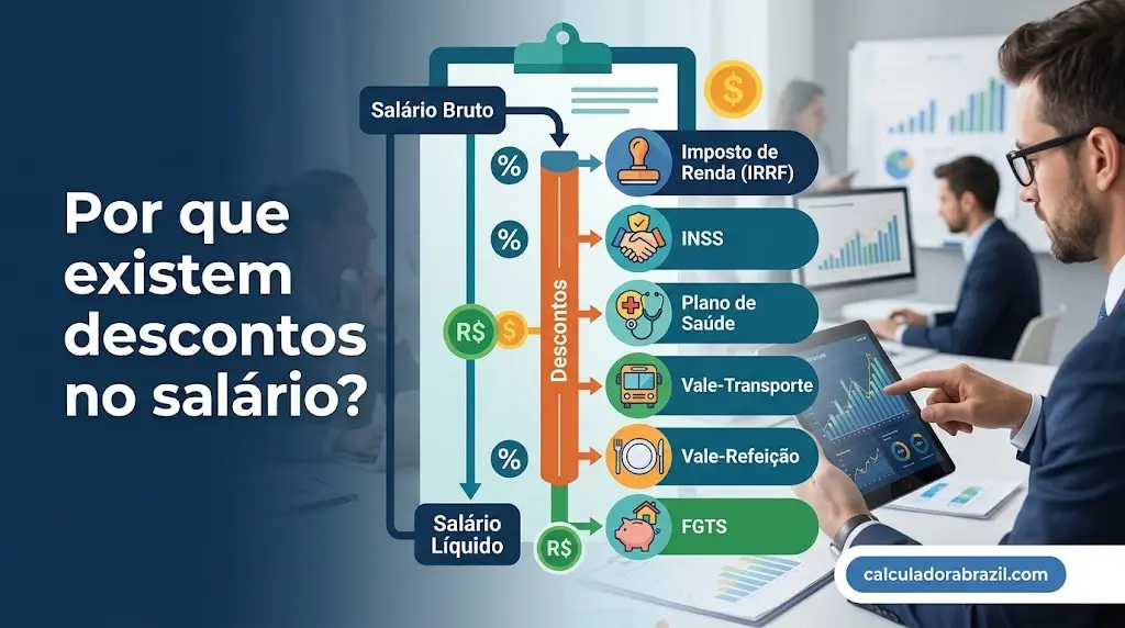 Por que existem descontos no salário?