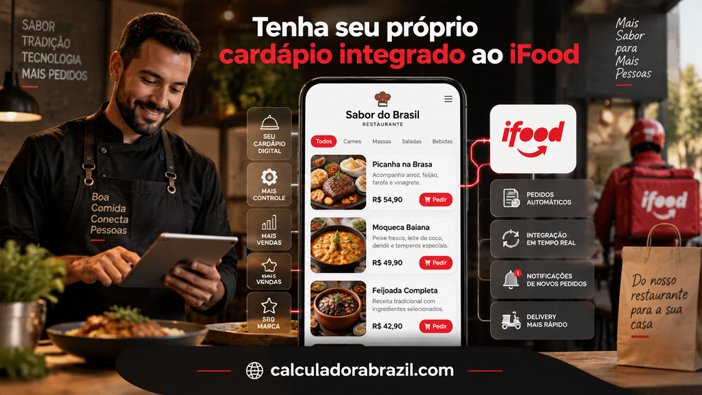Tenha seu próprio cardápio integrado ao iFood